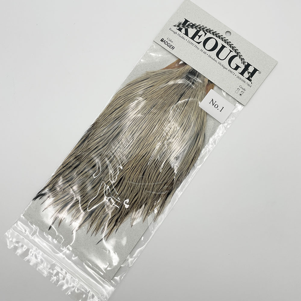 KEOUGH ハックルケープ ＃2 バジャー NO.1