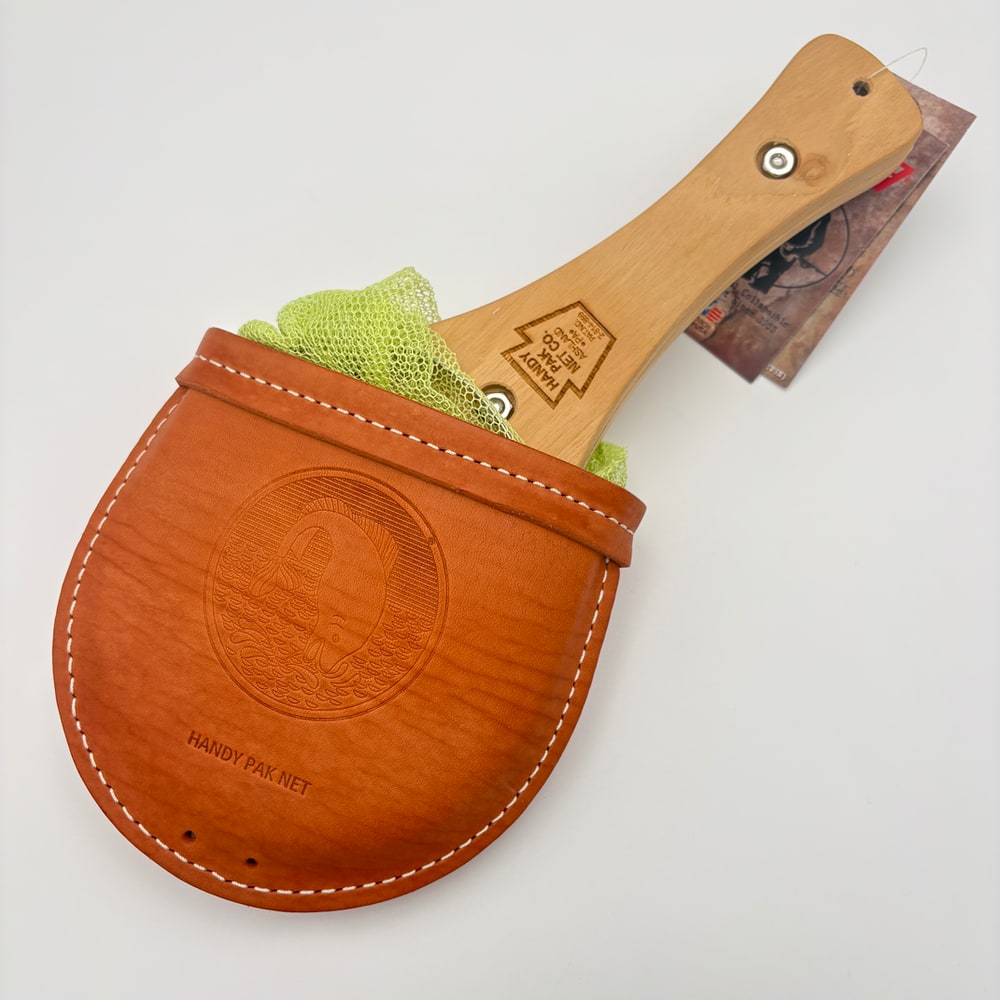 インスタネット・革ケース・ウッドハンドル（メッシュ / ナイロンネット）