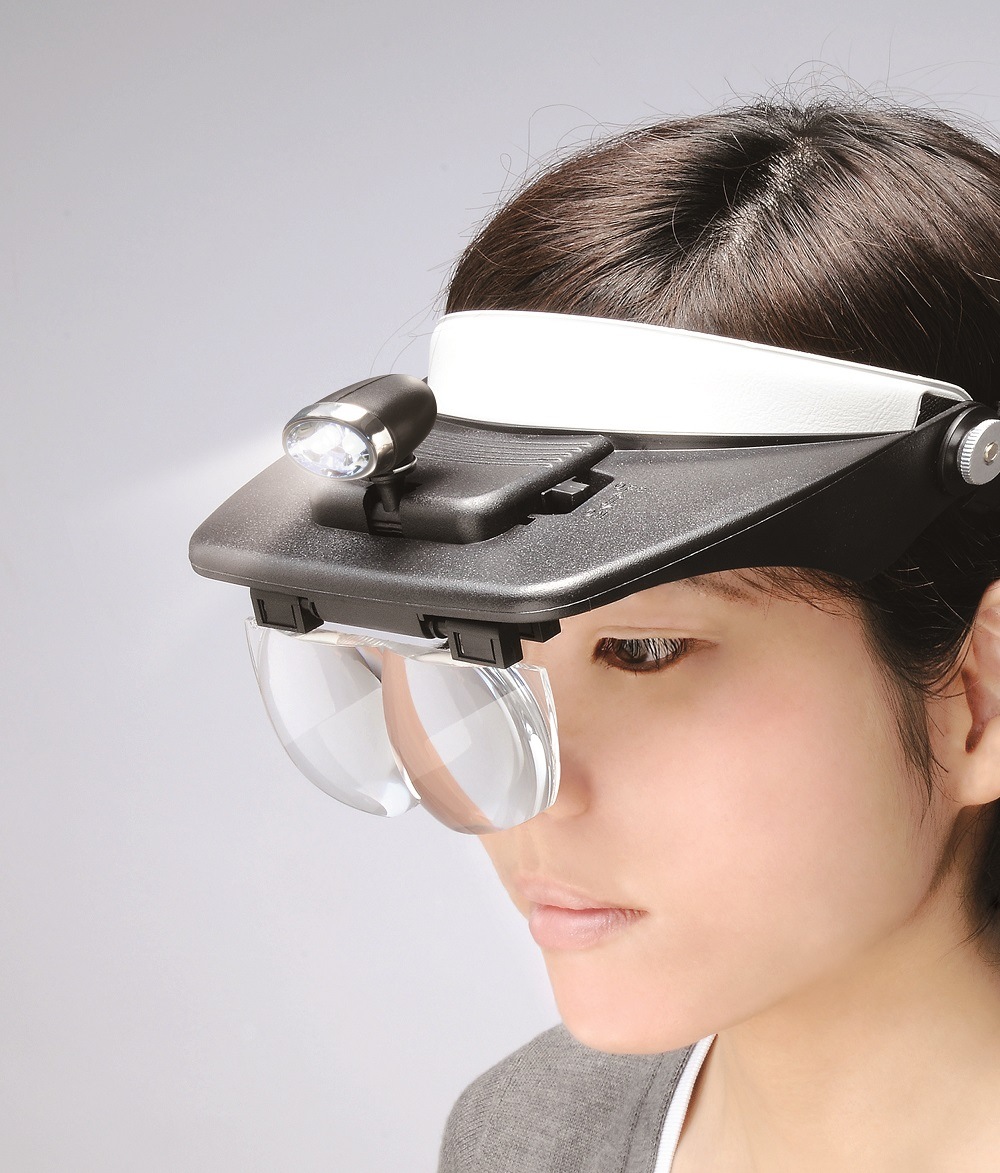 即配】 NEWヘッド ルーペ(拡大鏡) KHD-50N BK(ブラック) ケンコー