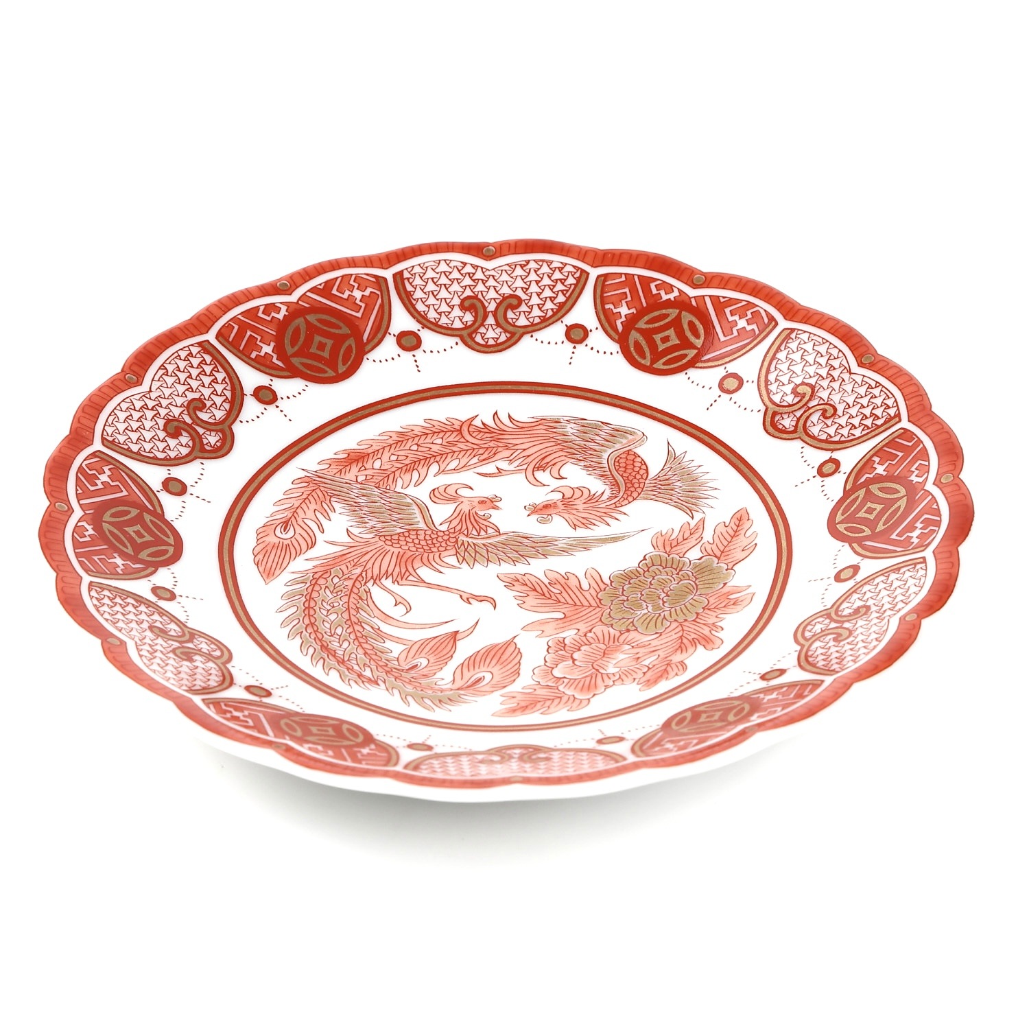 九谷焼】4号皿・時代画風赤絵【青郊】｜創亭やぶきたオンライン