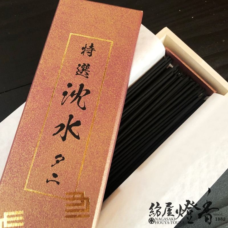 高級線香『タニ沈香一味【特選・沈水タニ-JINSUITANI-】中寸バラ詰紙箱