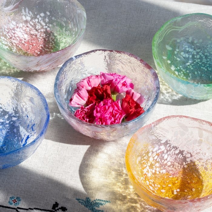 花ふぶき 深ボウル | 北一硝子 まごころお届け便