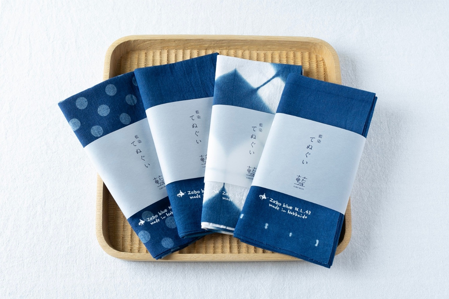 北海道札幌発の天然藍染工房】藍染坐忘 藍染手ぬぐい＜みずたま