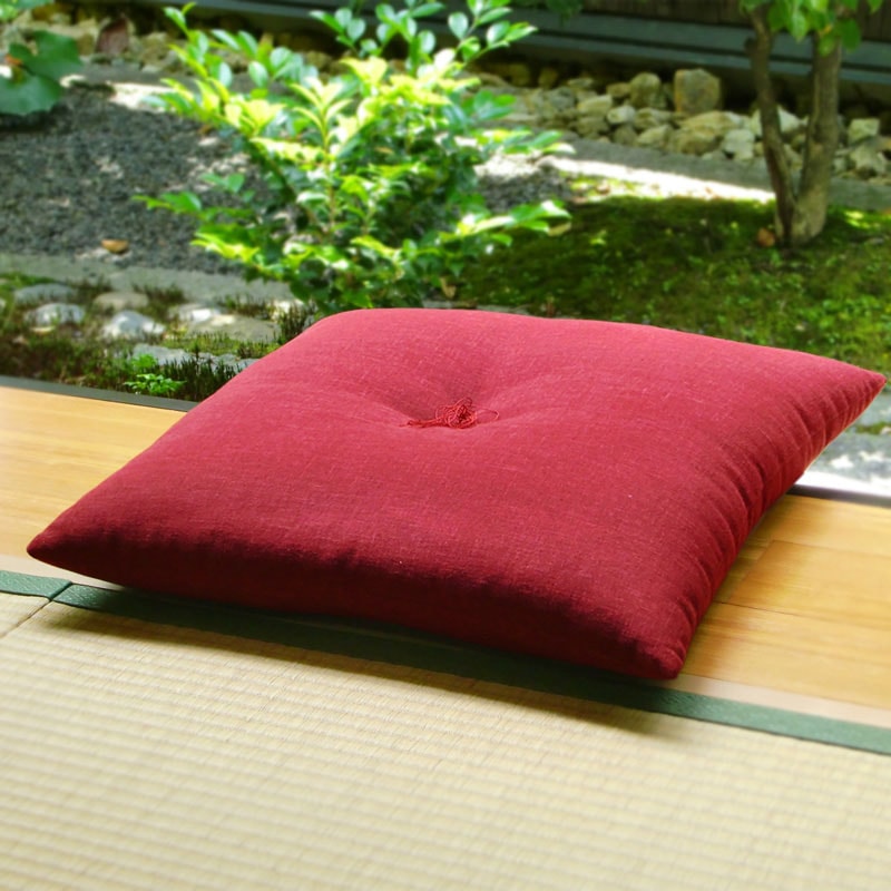 座布団 むら染古都もめん 臙脂色（えんじいろ） | 座布団 | | 京都