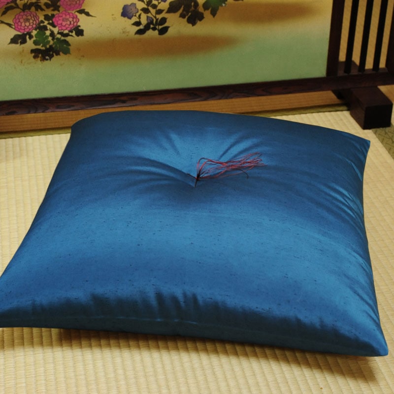 座布団 先染め織物『紬カラー』 紺色（こんいろ） | 座布団 | | 京都