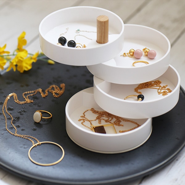 お取り寄せ】山崎実業 tosca (トスカ) アクセサリートレイ4段