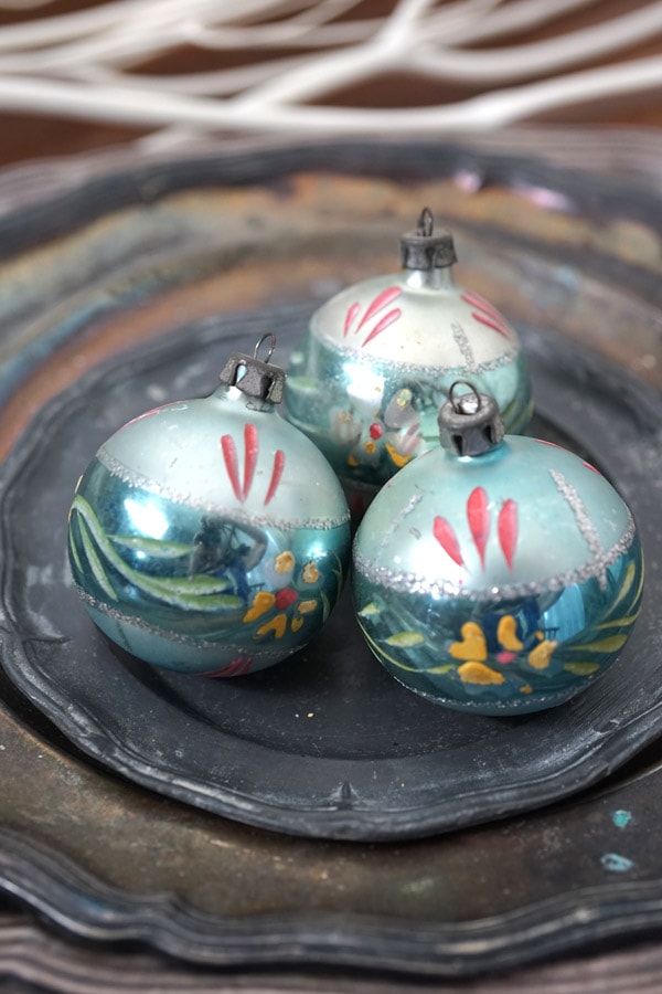 アンティーククリスマス薄ガラスオーナメントアソートセットB gx-638の