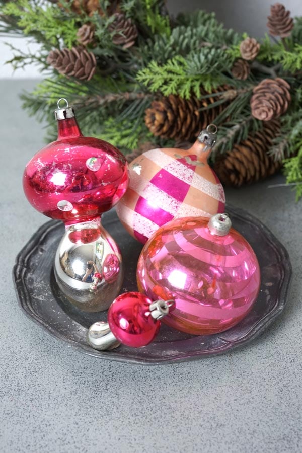 アンティーク クリスマスオーナメント 吹きガラス アソートセットH gx