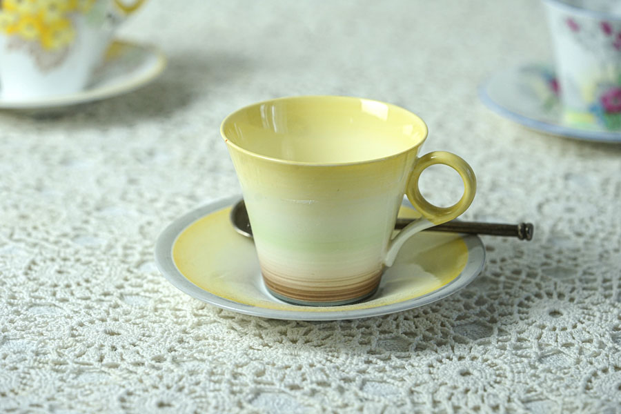 イエローのシェリーSHELLYのリージェントシェイプC&S1936-40年代 gc