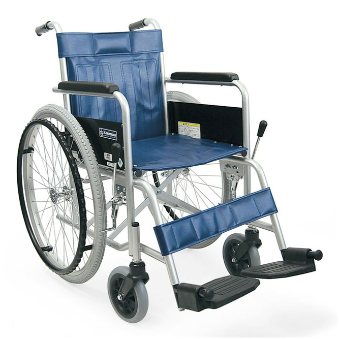 スチール製 高床型 自走用車いす KR801Nソフト ノーパンクタイヤ仕様