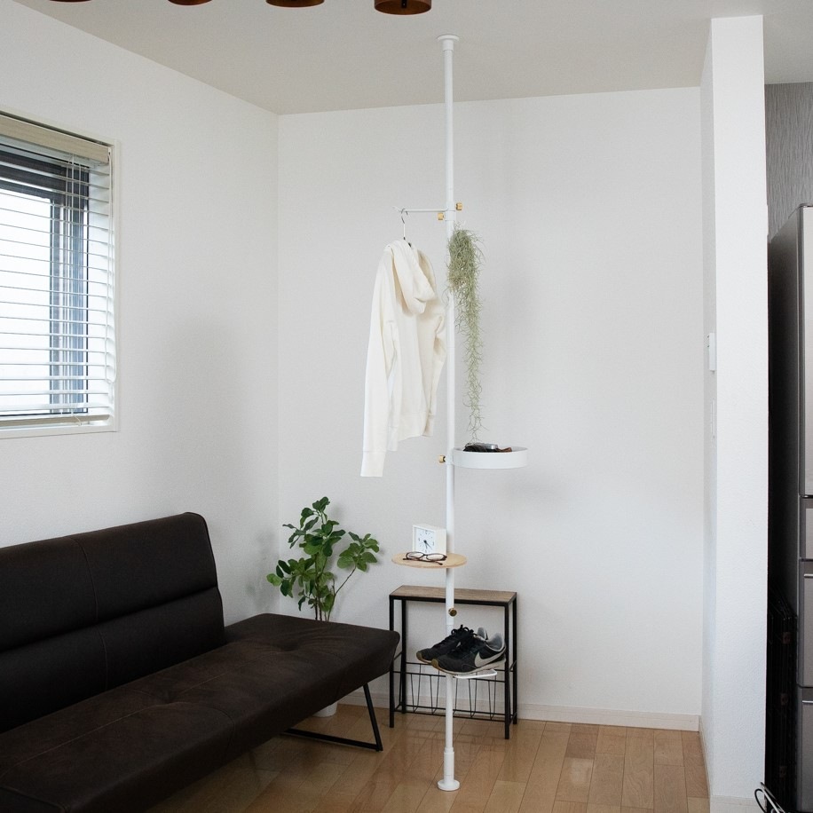 DRAW A LINE】 003 Tension Rod C ホワイト｜リビング用品,DIY