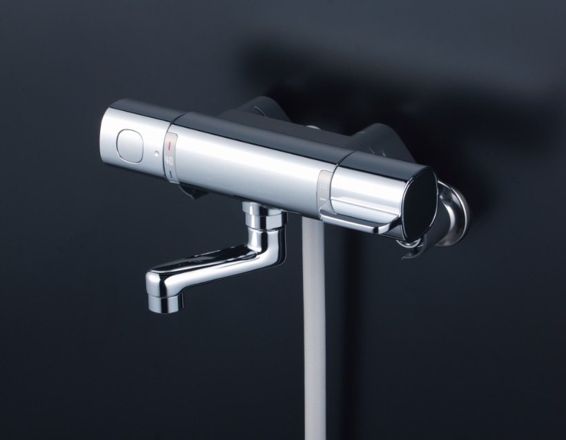 FTB100KWR8T】 サーモスタット式シャワー 80㎜パイプ付｜【公式】KVK