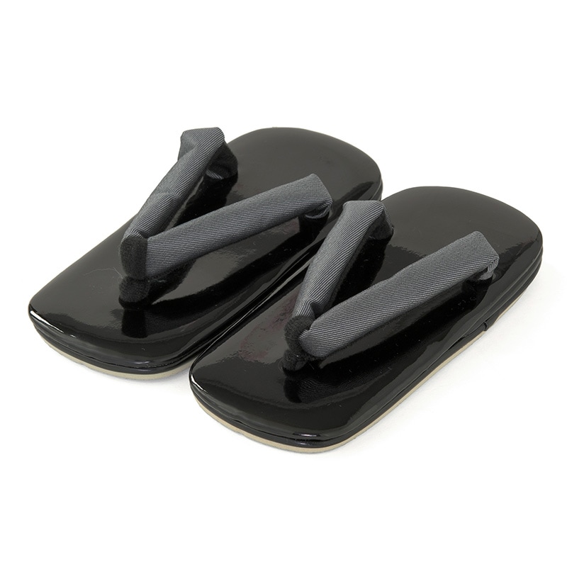 メール便可 七五三男の子 草履 黒 銀鼻緒 16.5cm 18.0cm 19.5cm 21.0cm