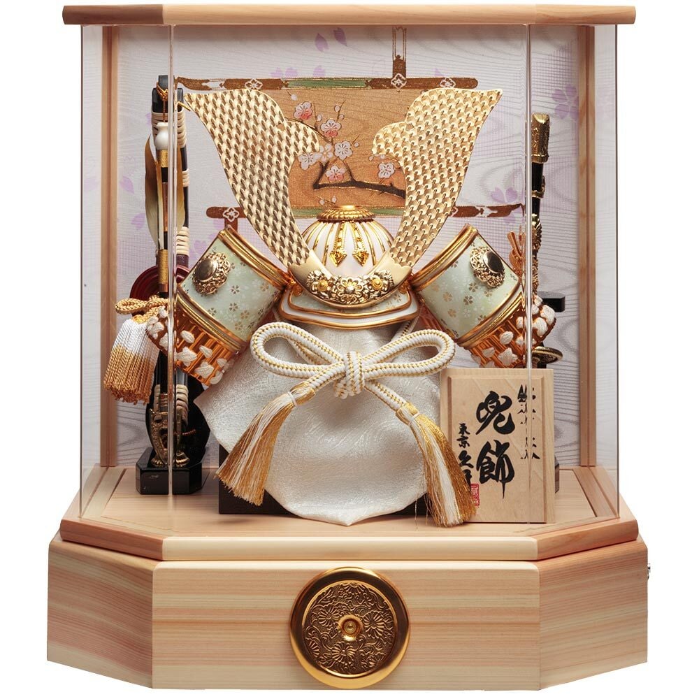 コロナ応援特価！］兜飾りガラスケース入り コロナ応援特価！］兜飾り