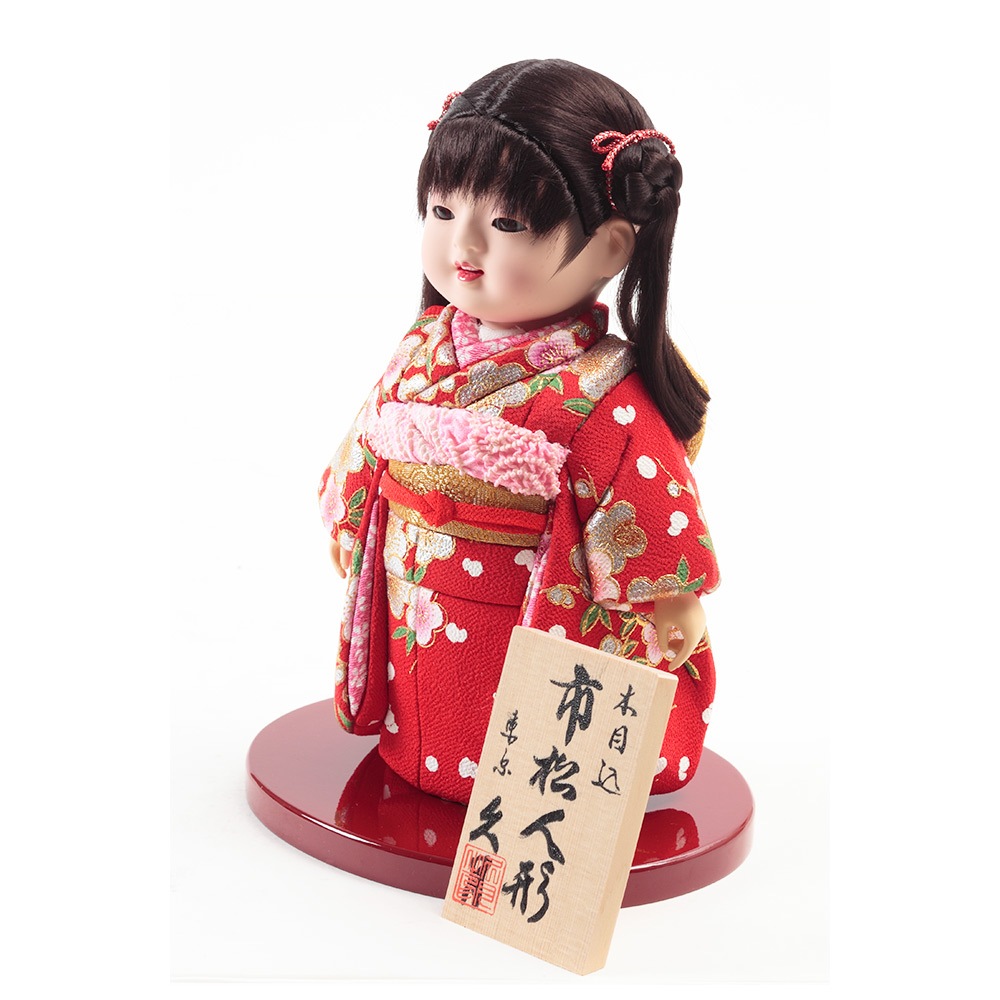 木目込 市松人形 7号 ガラスケース付/無し 選択可能タイプ 73H-C1