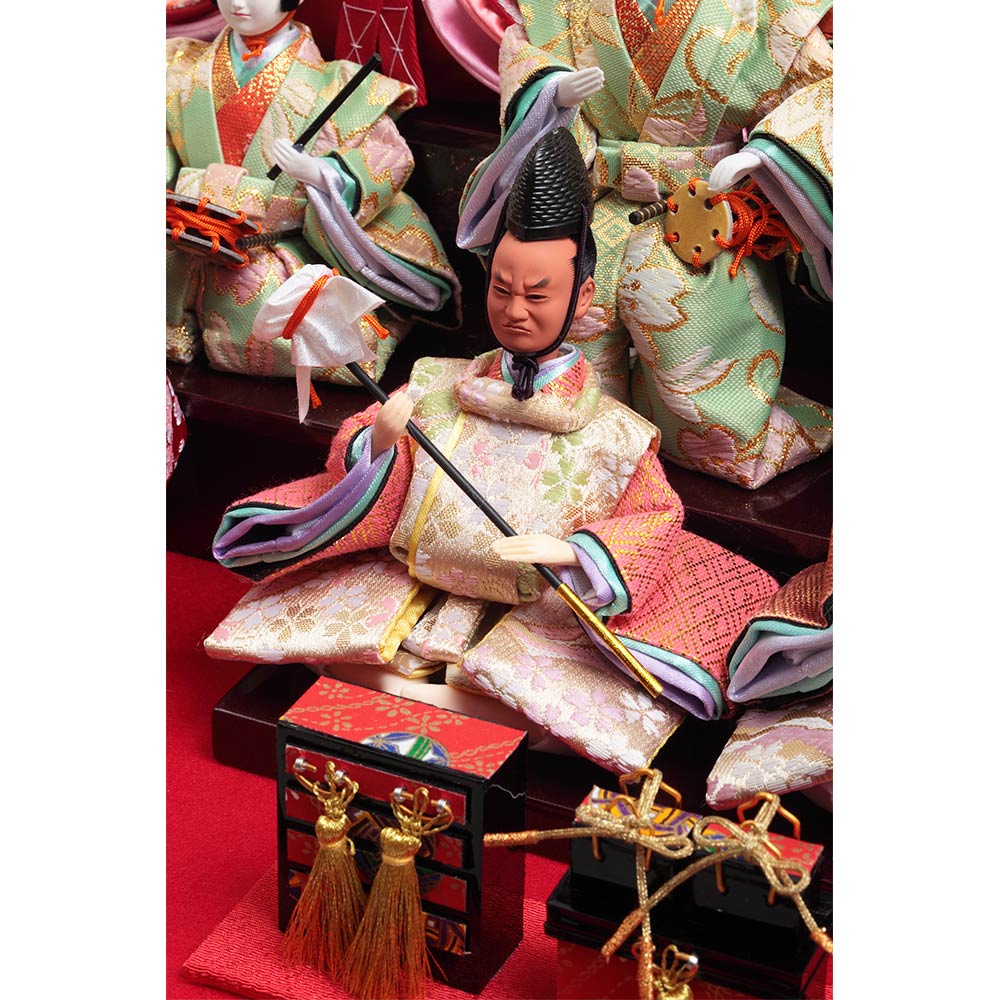 十五人ケース飾り アクリルケース オルゴール付 6H-KK36-Z | ケース