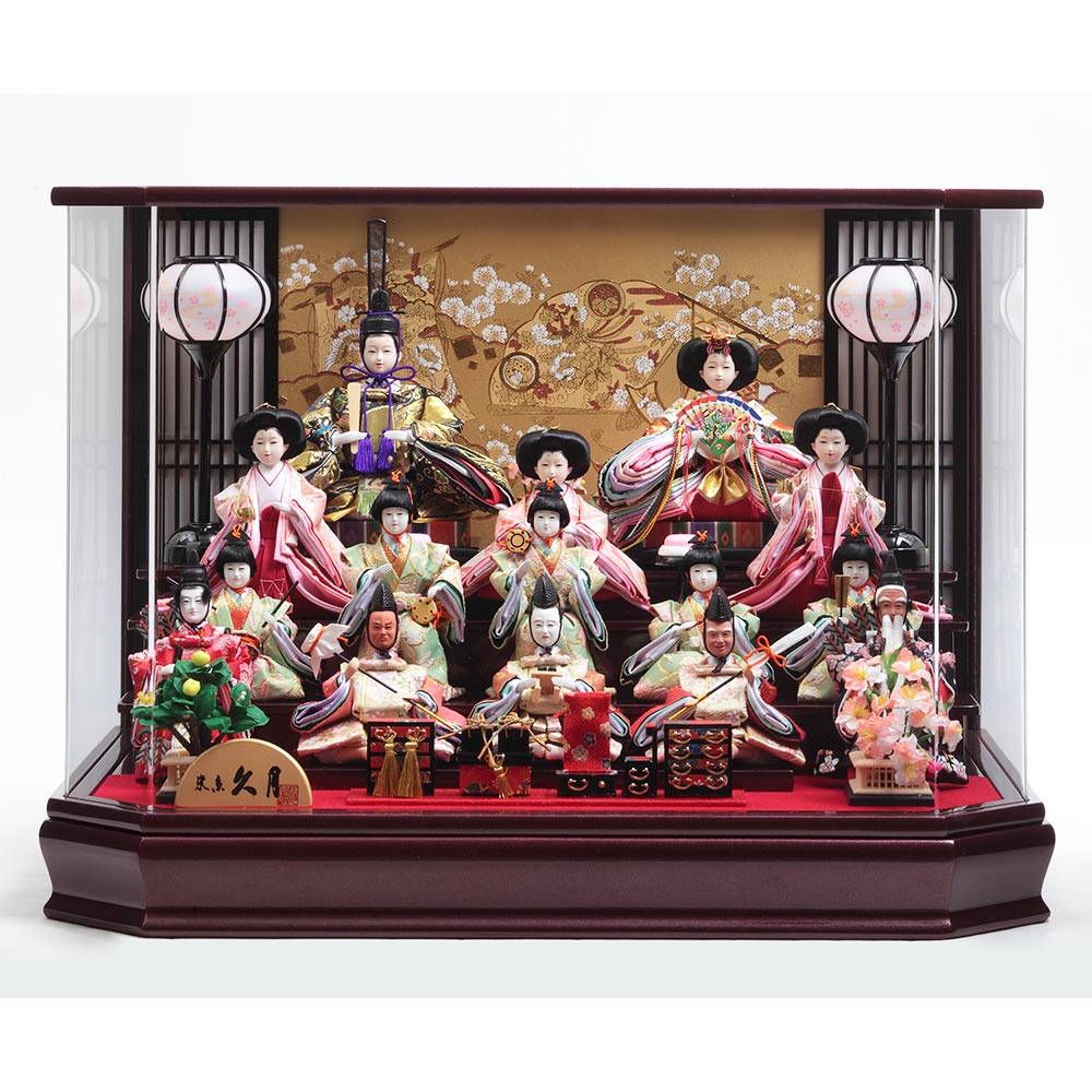 十五人ケース飾り アクリルケース オルゴール付 6H-KK36-Z | ケース