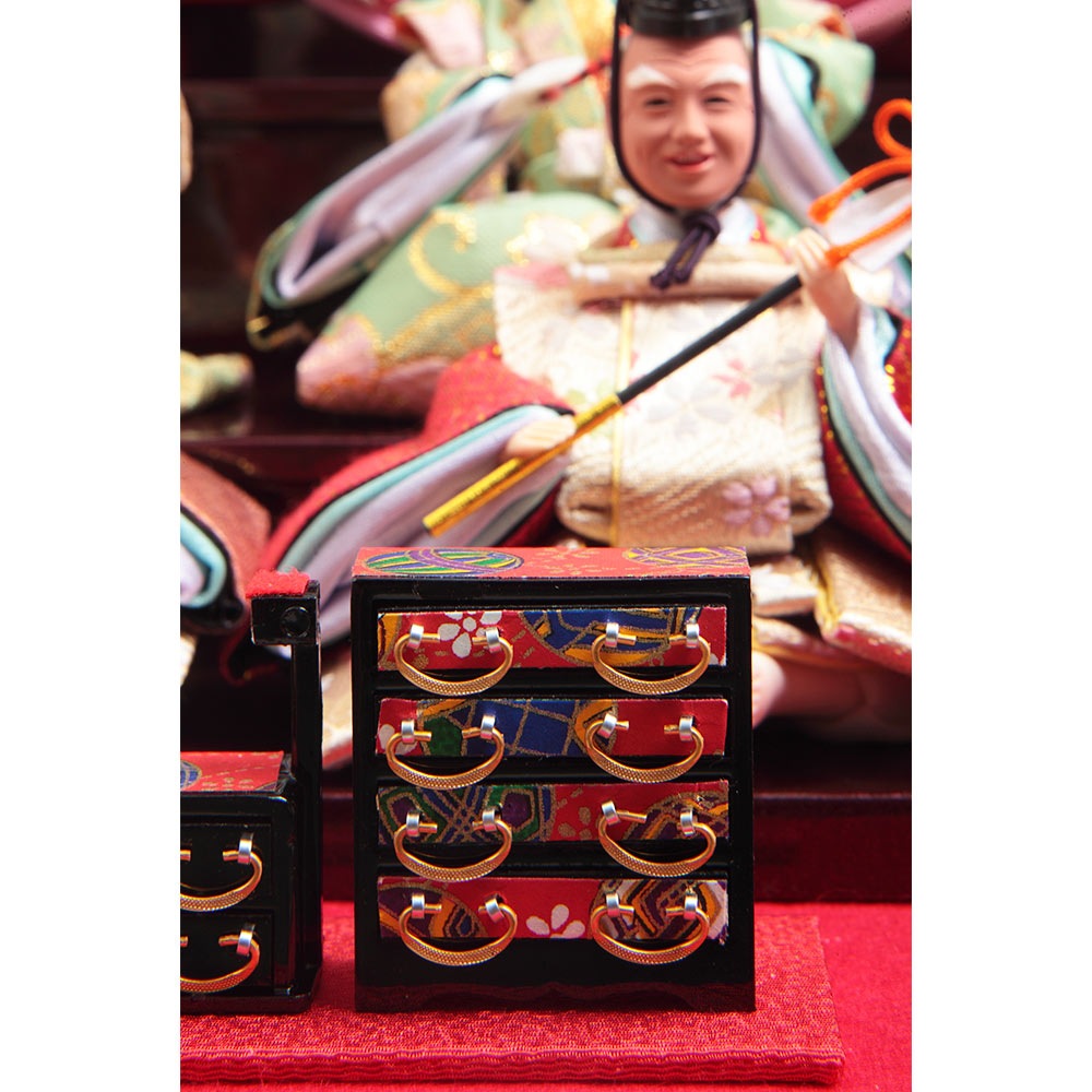 十五人ケース飾り アクリルケース オルゴール付 6H-KK36-Z | ケース