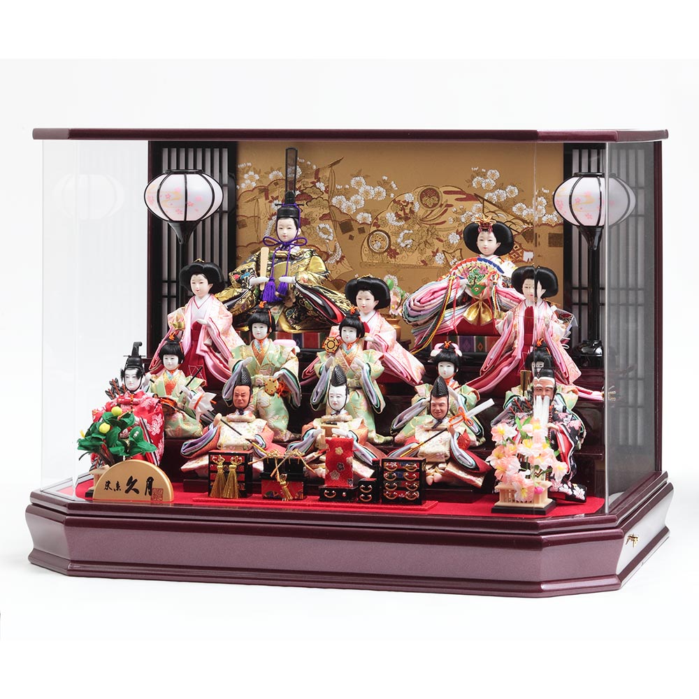 十五人ケース飾り アクリルケース オルゴール付 6H-KK36-Z | ケース