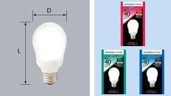 EFA10EL/8・SP || 三菱電機(MITSUBISHI)55ミリ幅 A10形(40W形電球