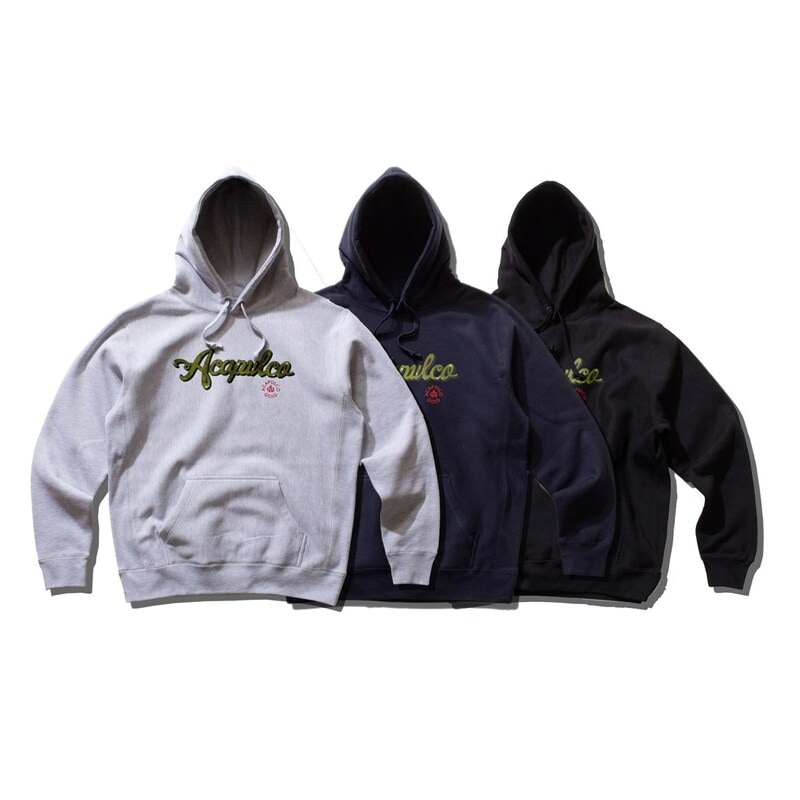 ACAPULCO GOLD アカプルコゴールド CAMO SCRIPT HOODED SWEATSHIRT