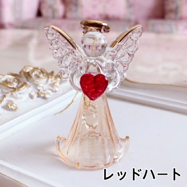 エンゼルベル 【薔薇雑貨 天使 エンジェル ガラス細工 置物 クリスマス