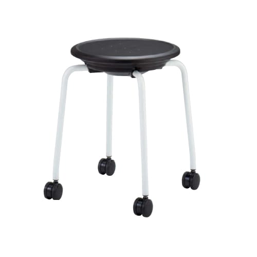 スツール オカムラ ホワイト脚 キャスター付き 丸椅子 93J1DZ-G721