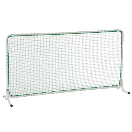 防球ネット 白 屋内外兼用 アルミ製 軽量 脚ゴム付き 体育館 室内