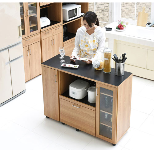 キッチンカウンター キッチンボード 幅120 コンセント付き レンジ台