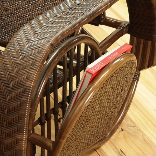 リラックスチェア リクライニングチェア ラタンチェア 1人用ソファ 足