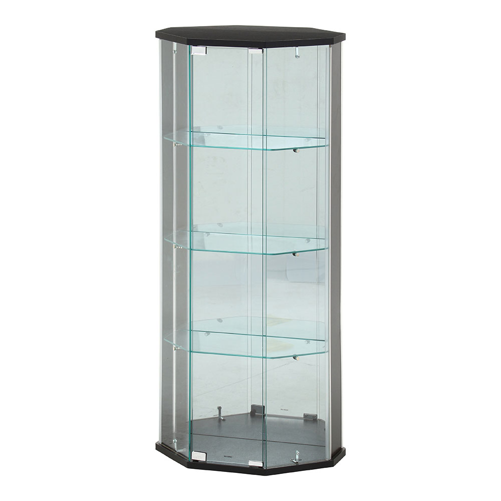 ガラスコレクションケース 4段 コーナー キャスター付き ディスプレイ