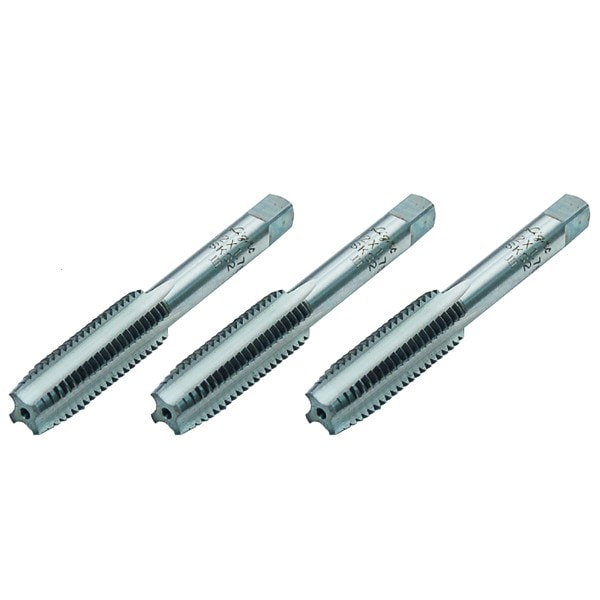 ハンドタップ メートル左ねじ M5×0.8 先中仕上タップ 3本組 | 切削