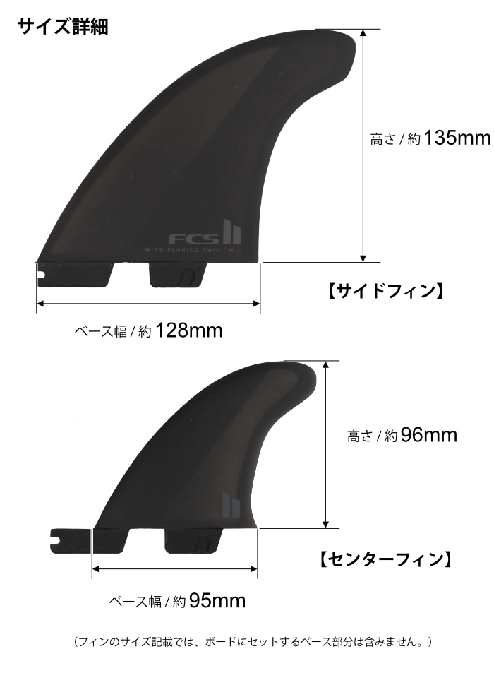 FCS2 FIN エフシーエス2フィン ツインフィン ツインスタビ MF TWIN +1