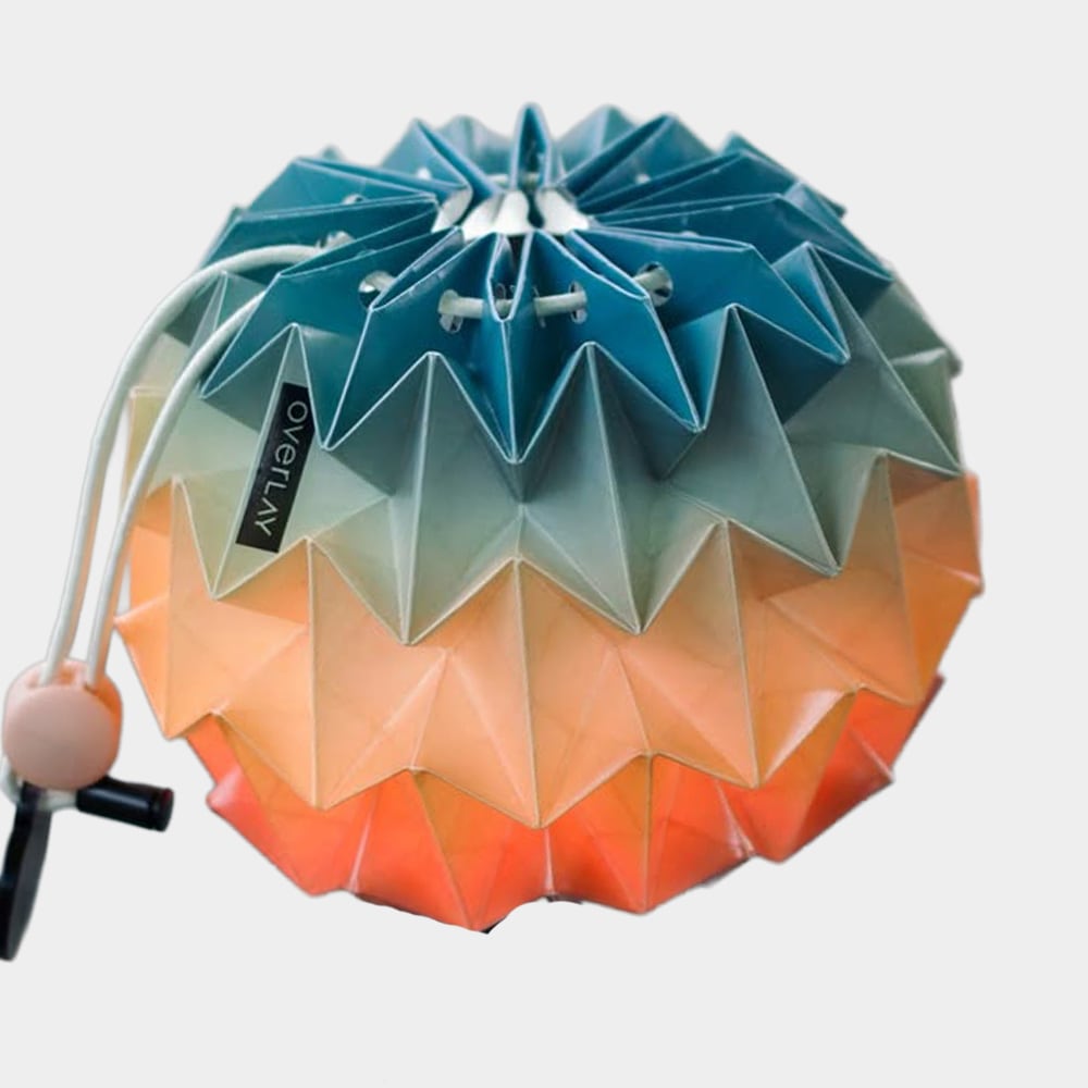 overlay 折り紙ランタンシェード 選べる4色 専用ケース付き 折りたたみ