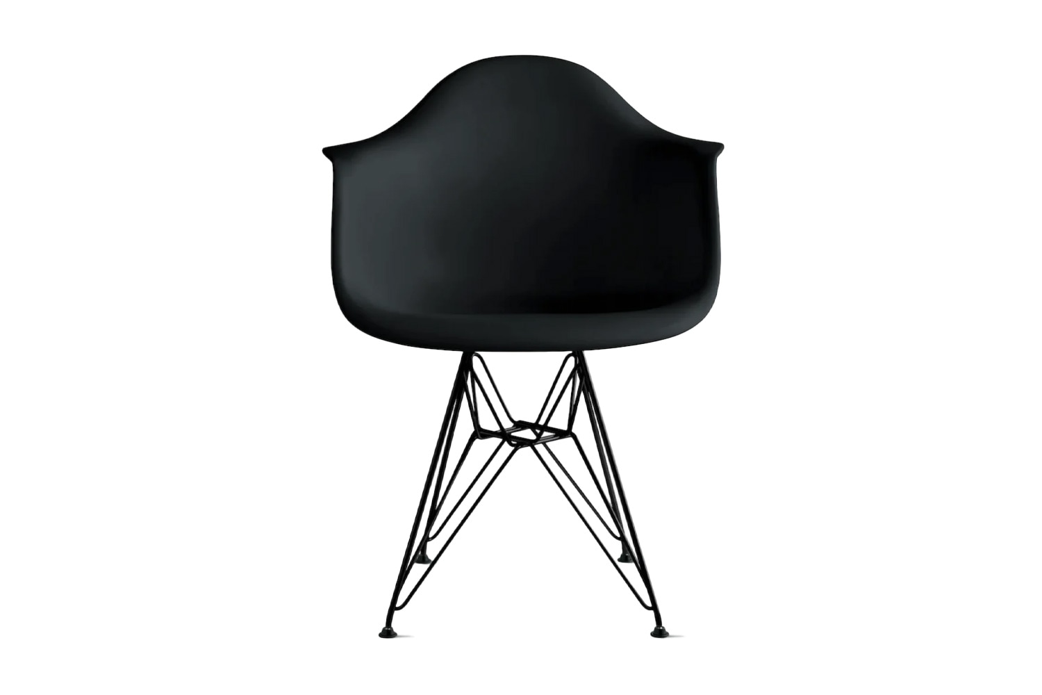 イームズ プラスチックシェル アームチェア ワイヤーベース#ブラックの