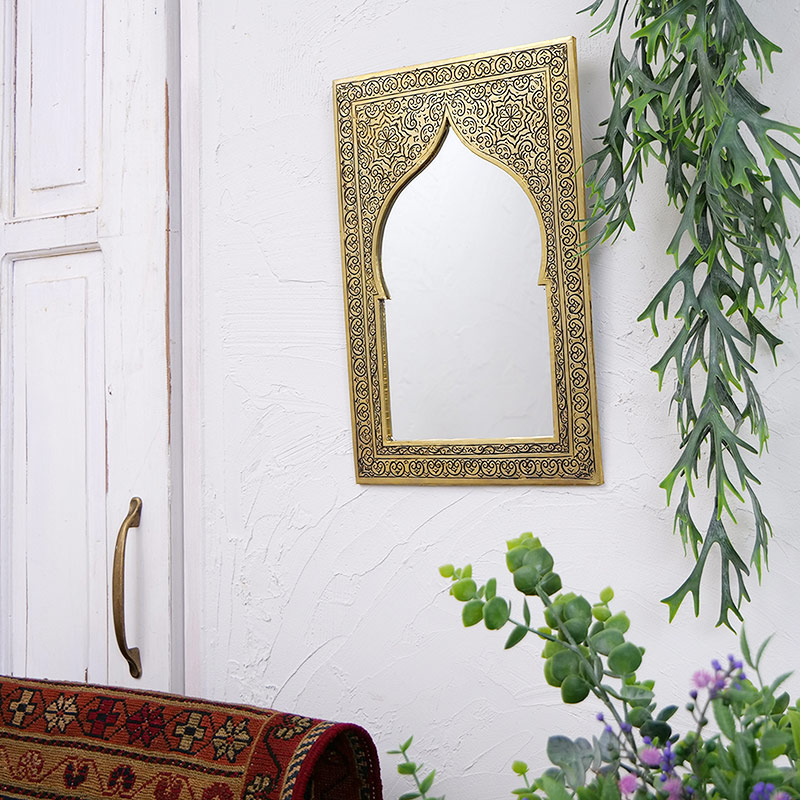 アイアンフラワーウォールミラー 壁掛け鏡｜マライカ公式通販