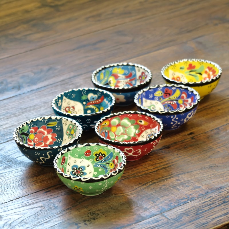 トルコ・キュタフヤ陶器 フラワーミニボウル S｜マライカ公式通販