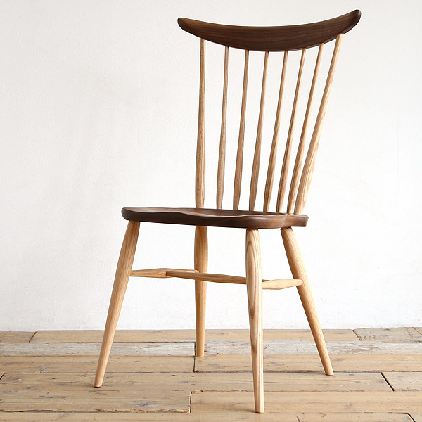 コムバック ダイニングチェア ハイバック ウォールナット+オーク