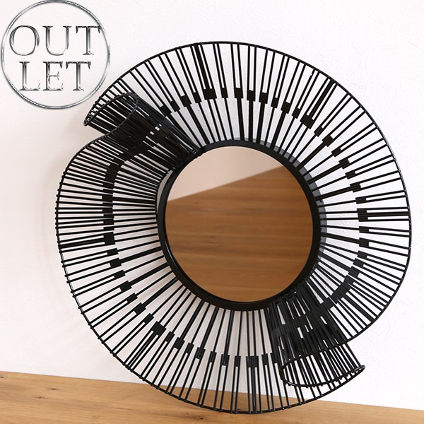 訳ありB品・アウトレット】PIN デザイン ミラー WAVE 壁掛け 鏡