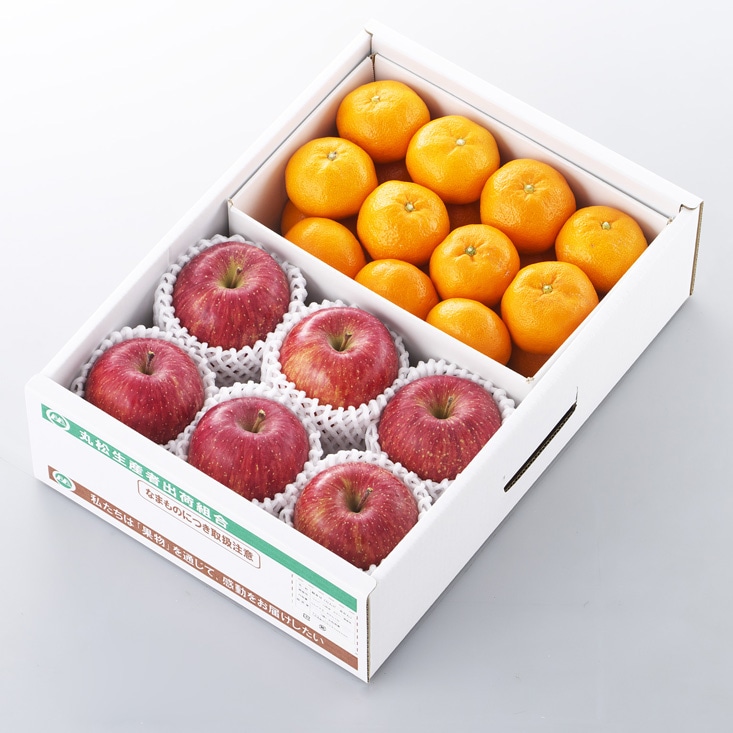 国産みかん＆山形県産「サンふじりんご」詰合せ(みかん2kg+サンふじ6-7