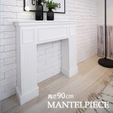 NFP080GWT｜木製マントルピース 組立式 高さ80cm ホワイト ※受注生産品