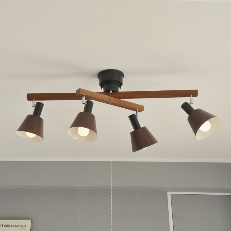 シックなカラーの4灯シーリングライト｜クロスデザイン | インテリア