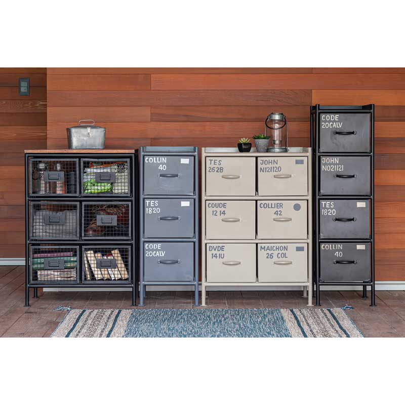 ヴィンテージ WAKO スチールチェスト シャッター インダストリアル