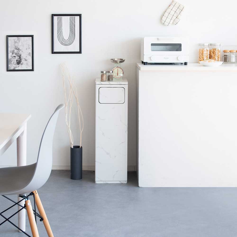 スタイリッシュなプッシュ式扉のダストボックス | インテリア・家具の