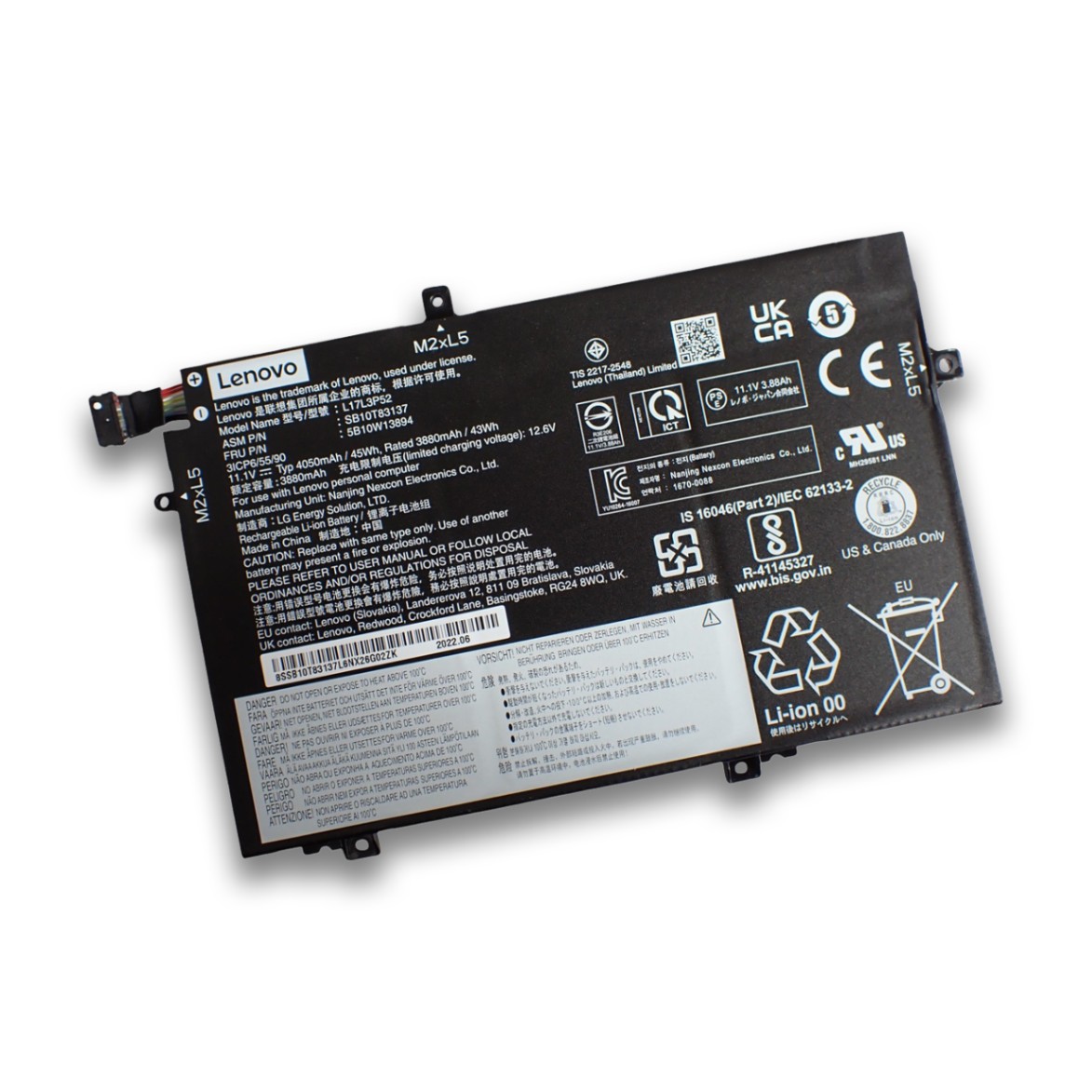 Lenovo レノボ ThinkPad L480 L490 L580 L590 純正 交換用内蔵