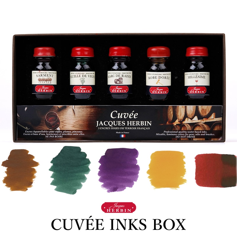 エルバン ミニボトルインクセット キュヴェ インクコフレ 10ml×5本