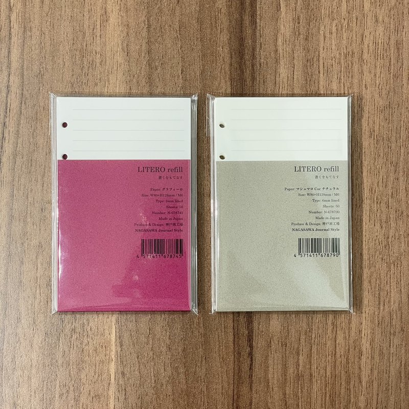 オリジナル システム手帳リフィル LITERO ミニ6 | あいうえお順