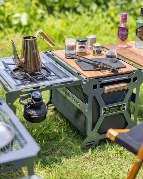 STEEL GRAY】THE SIDE UP BOX ＆ TABLE Shim.Craft × NATURE TONES