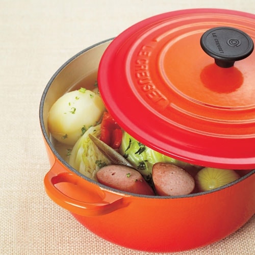 ル・クルーゼ Le Creuset ココット・ロンド 18cm オレンジ 2501の通販