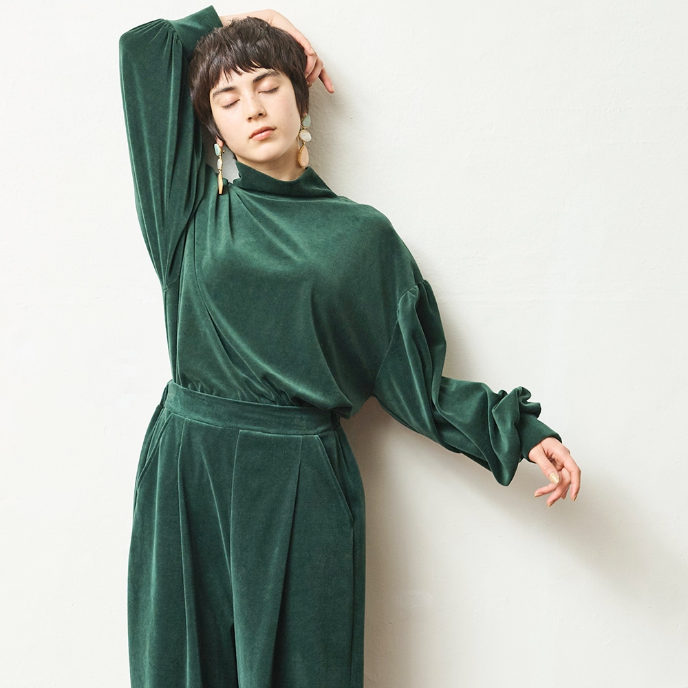 NARU(ナル) ヴィンテージベロア タックワイドパンツ 656220 | NEW / RE